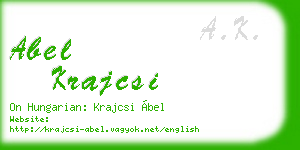 abel krajcsi business card
